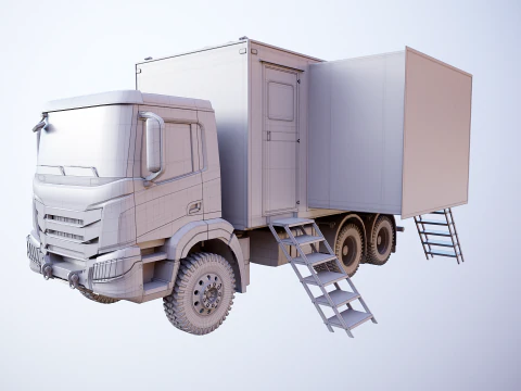 Generic Military Command Truck UT 3D Model