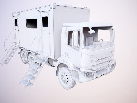 Generic Military Command Truck UT 3D Model