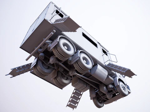 Generic Military Command Truck UT 3D Model