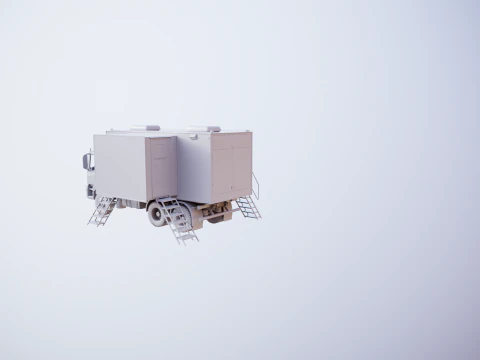 Generic Military Command Truck UT 3D Model