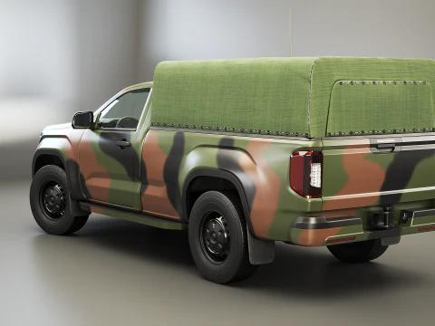 Generic Military Tactical Pickup 3D Model