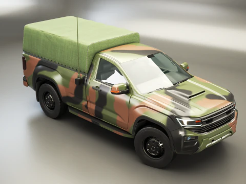 Generic Military Tactical Pickup 3D Model