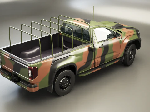 Generic Military Tactical Pickup 3D Model