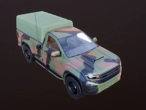 Generic Military Tactical Pickup 3D Model