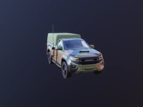 Generic Military Tactical Pickup 3D Model