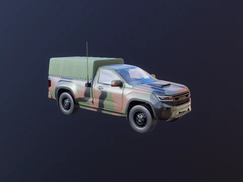 Generic Military Tactical Pickup 3D Model