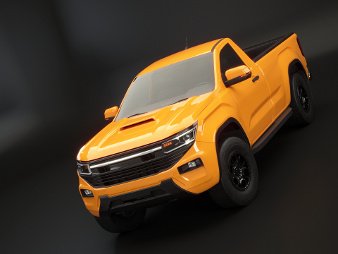 Generieke moderne pick-up met korte cabine 3D Model