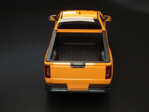 Generic Modern Pickup Truck Short Cab 3D Model