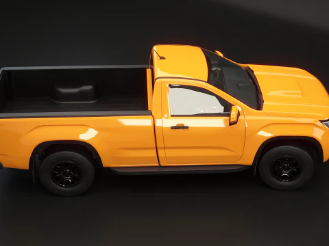 Generic Modern Pickup Truck Short Cab 3D Model