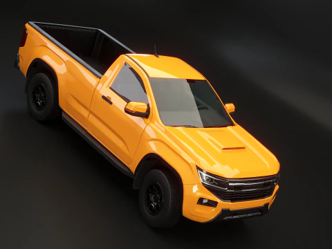 Generic Modern Pickup Truck Short Cab 3D Model