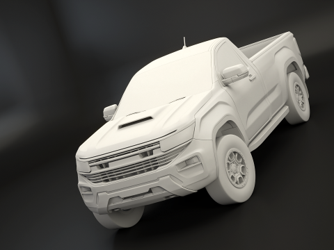 Cabine curta gen&eacute;rica para caminhonete moderna Modelo 3D