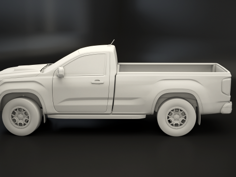 Cabine curta gen&eacute;rica para caminhonete moderna Modelo 3D