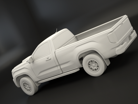 Cabine curta gen&eacute;rica para caminhonete moderna Modelo 3D