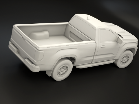 Cabine curta gen&eacute;rica para caminhonete moderna Modelo 3D