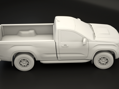 Cabine curta gen&eacute;rica para caminhonete moderna Modelo 3D