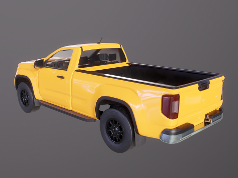 Cabine curta gen&eacute;rica para caminhonete moderna Modelo 3D