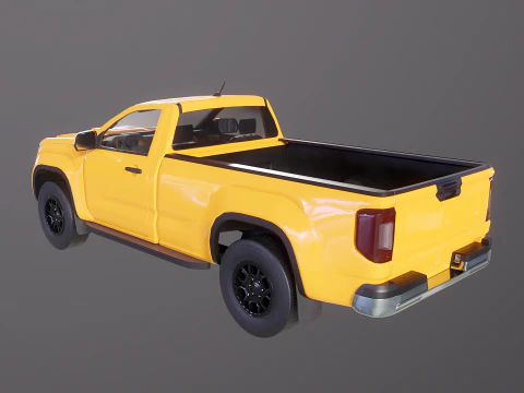 Generic Modern Pickup Truck Short Cab 3D Model