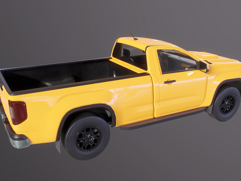 Cabine curta gen&eacute;rica para caminhonete moderna Modelo 3D