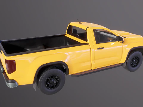 Generic Modern Pickup Truck Short Cab 3D Model