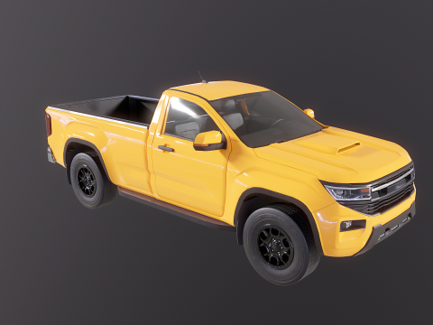 Cabine curta gen&eacute;rica para caminhonete moderna Modelo 3D