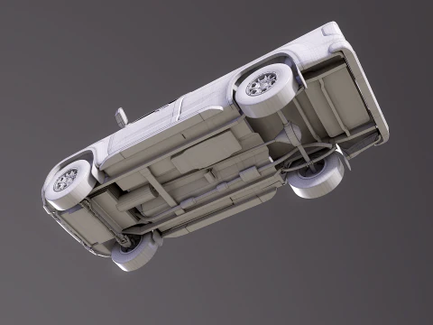 Generic Modern Pickup Truck Short Cab 3D Model