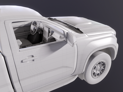 Cabine curta gen&eacute;rica para caminhonete moderna Modelo 3D