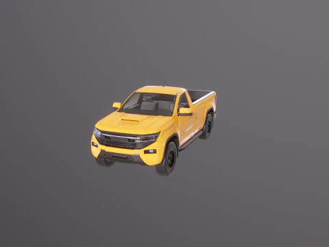 Generic Modern Pickup Truck Short Cab 3D Model