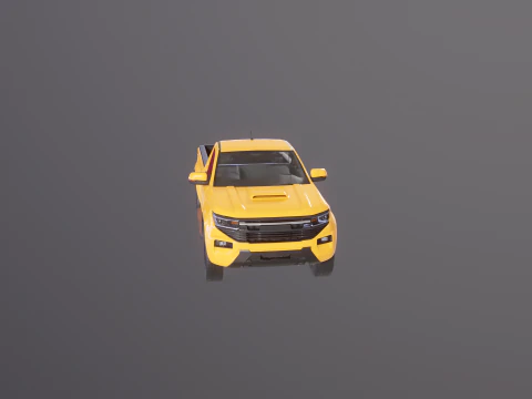 Generic Modern Pickup Truck Short Cab 3D Model