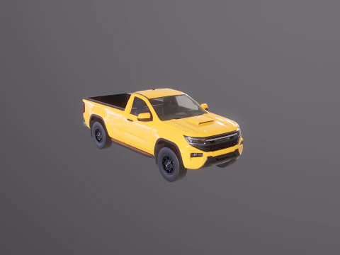 Generic Modern Pickup Truck Short Cab 3D Model