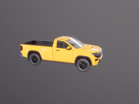 Cabine curta gen&eacute;rica para caminhonete moderna Modelo 3D