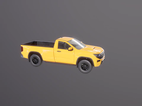 Generic Modern Pickup Truck Short Cab 3D Model