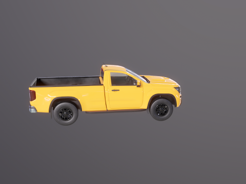 Cabine curta gen&eacute;rica para caminhonete moderna Modelo 3D