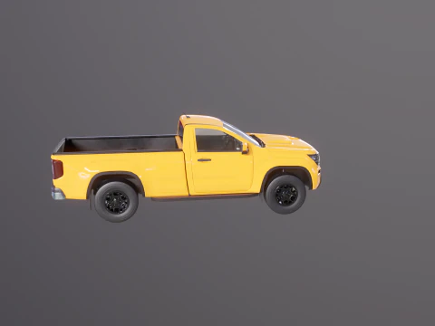 Generic Modern Pickup Truck Short Cab 3D Model