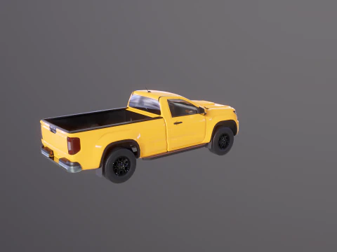 Generic Modern Pickup Truck Short Cab 3D Model