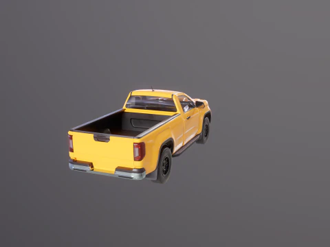 Generic Modern Pickup Truck Short Cab 3D Model