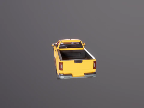 Generic Modern Pickup Truck Short Cab 3D Model