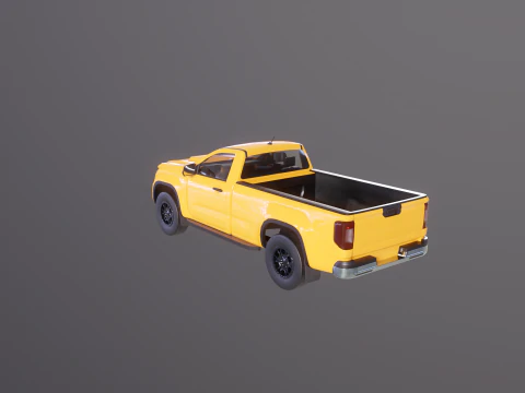 Generic Modern Pickup Truck Short Cab 3D Model