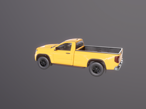 Cabine curta gen&eacute;rica para caminhonete moderna Modelo 3D