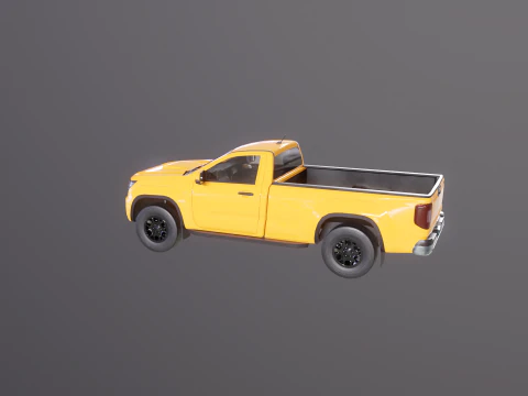 Generic Modern Pickup Truck Short Cab 3D Model