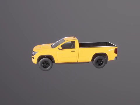 Generic Modern Pickup Truck Short Cab 3D Model