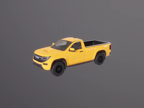 Generic Modern Pickup Truck Short Cab 3D Model