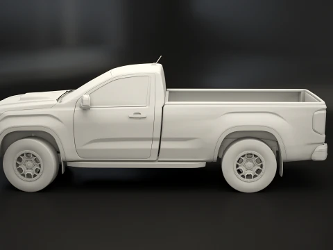Generic Modern Pickup Truck Short Cab UT 3D Model
