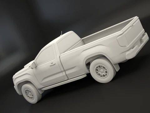 Generic Modern Pickup Truck Short Cab UT 3D Model