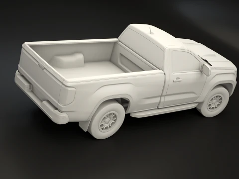 Generic Modern Pickup Truck Short Cab UT 3D Model