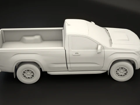 Generic Modern Pickup Truck Short Cab UT 3D Model