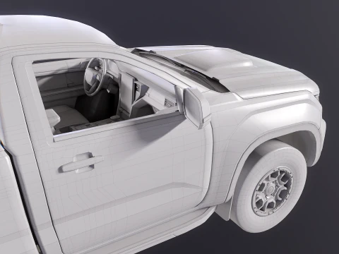 Generic Modern Pickup Truck Short Cab UT 3D Model