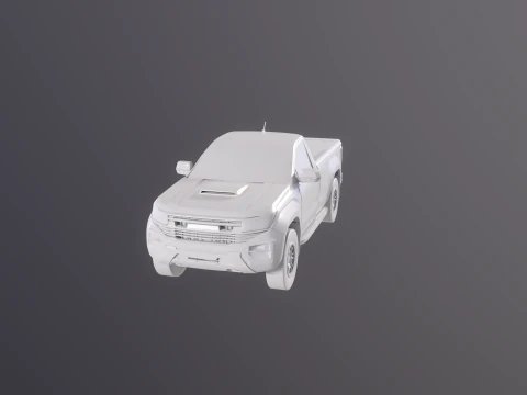 Generic Modern Pickup Truck Short Cab UT 3D Model
