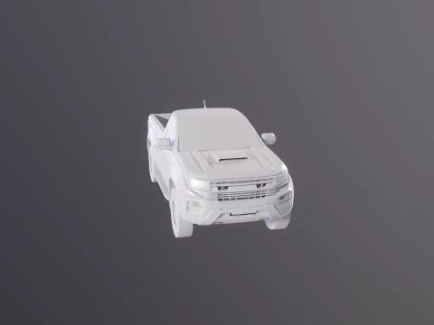Generic Modern Pickup Truck Short Cab UT 3D Model