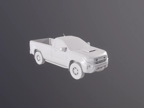 Generic Modern Pickup Truck Short Cab UT 3D Model