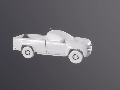 Generic Modern Pickup Truck Short Cab UT 3D Model